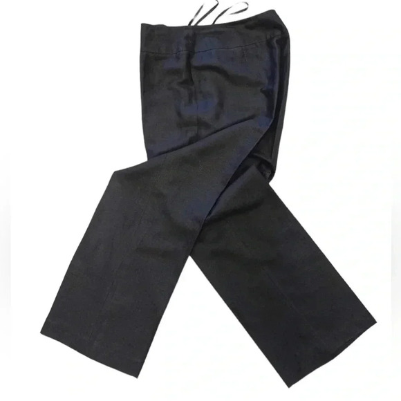 Evan  Picone Petite Black Ramie Trousers Size 12P - Picture 3 of 8